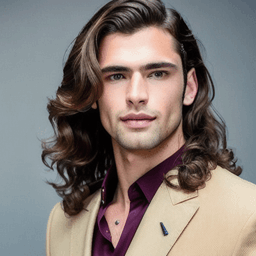 Long Curly Brown Hairstyle profile picture for men